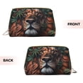 thumbnail image 3 of Salouo Lion Forest Crown Pattern Large Cosmetic Bag,Portable Travel Makeup Bag Makeup Brush Organizer Cosmetics Pouch Large Capacity Travel Makeup Case Organizer, 3 of 8