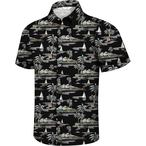 Hawaiian Shirt for Men Tropical Shirts Summer Beach Button Down Short Sleeve Luau Aloha Floral Cruise Vacation Outfit 2026