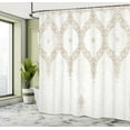 thumbnail image 5 of Ambesonne Moroccan Shower Curtain, Eastern Elements Cream, 69"Wx75"L, White Umber Camel, 5 of 5