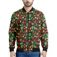 thumbnail image 3 of Chaqueta con cremallera y estampado 3D de frutas y verduras de colores para hombre, sudadera vegana, camisetas de manga larga, chaquetas bomber de calle, 3 of 5