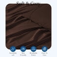 thumbnail image 5 of 600 Thread Count Egyptian Cotton Flat Sheet – 1 Piece, Stripe Chocolate Grand King (110" x 125") Size, 5 of 5