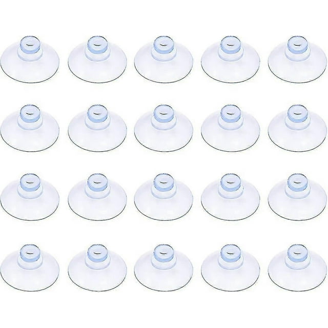 Set Of 20 S Transparent Suct S, Without Hook, 30 Mm