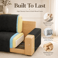thumbnail image 3 of AAQZ 87" Comfy Sofa for Living Room, 3 Seater Chenille Fabric Couch for Small Space, Dark Gray, 3 of 11