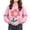 Pink, variant on Qingpeng Girls Cartoon Cat Print Hoodie Long Sleeve Pullover Casual Hooded Sweatshirt for Fall