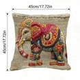 thumbnail image 3 of Aodebiao Colorful Elephant Print Pillow Cover Decorative Throw Pillowcase with Zipper Soft Accent Pillow for Sofa Bed Living Room Home Decor Bohemian Style Pillow Cover, 3 of 7