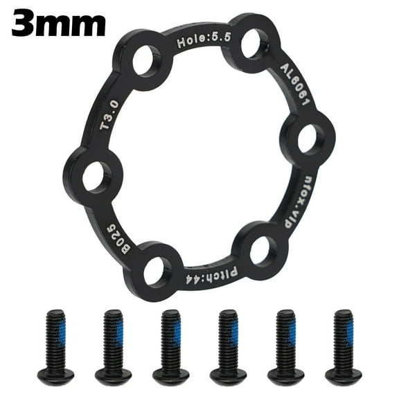 Electric Scooter Brake Disc Bicycle Disc 6-hole Hub Heightening Pad With Screws Mountain Bike Plastic Disc Brake Spacer
