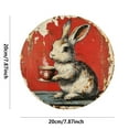 thumbnail image 4 of Easter Decorations Easter Round Door Sign Bunny Door Sign For Daily For Farmhouse Coffee Shop Front Door Home Decoration Door Hanging Decoration 7.9"X7.9", 4 of 6