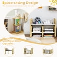thumbnail image 2 of Gymax Kids Table & Chair Set 3-Piese Toddler Set w/2 Stools & Activity Table Gray Natural, 2 of 10