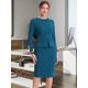 thumbnail image 2 of Vestido ajustado Allegra K para mujer Peplum lago azul M, 2 of 6