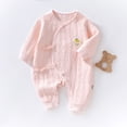thumbnail image 2 of Nilvkv Newborn Onesies, Newborn Sleepers, Toddler Bear Face Print Long Sleeve Cotton Romper Soft Fall Winter Pink 0-4 Months, 2 of 6