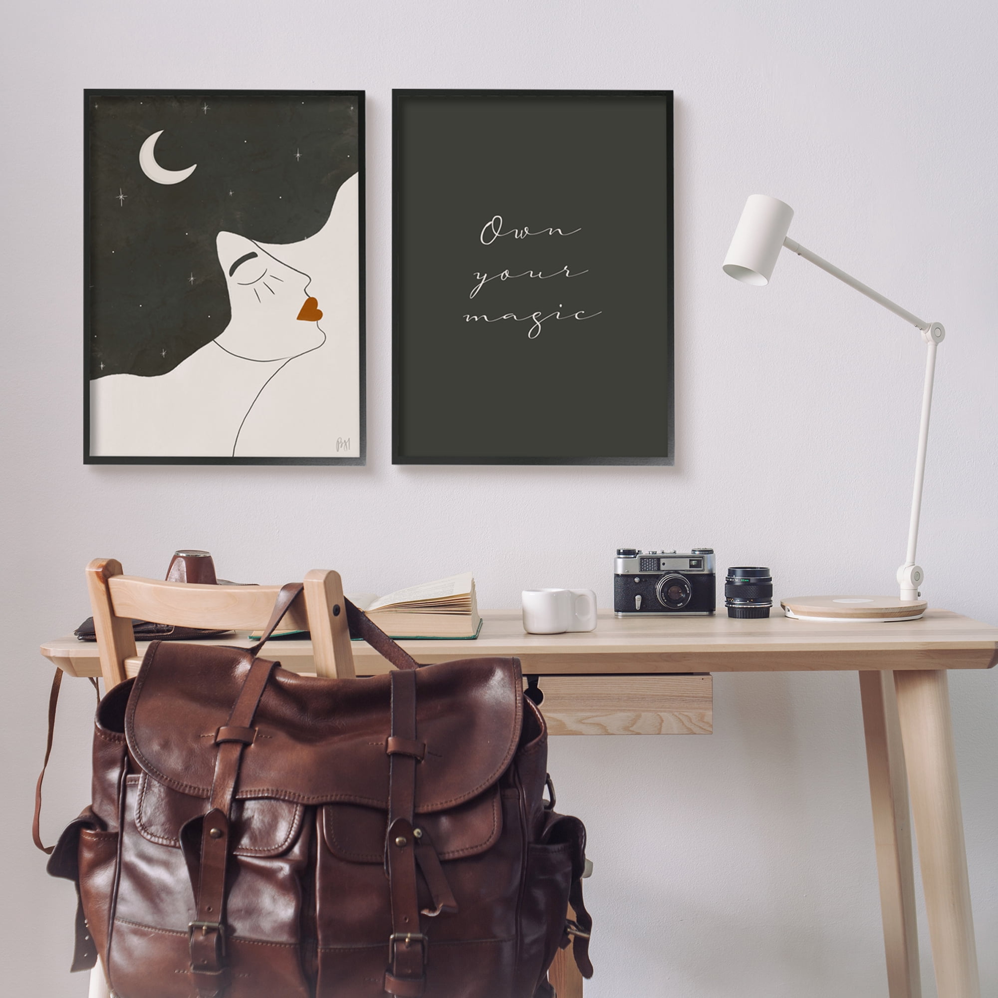 Stupell Indtries Own Your Magic Phrase Abstract Starry Night Hair,24 x 30,Design by Birch&Ink