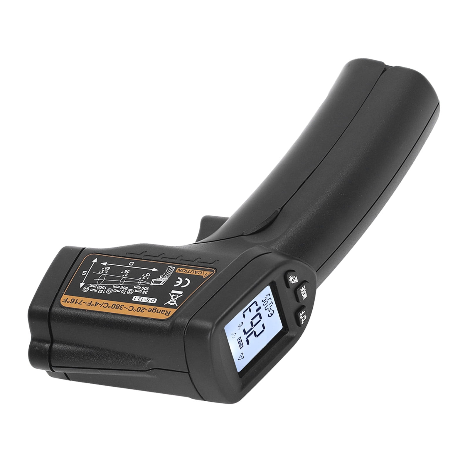 Infrared  , -20~380 Degrees Celsius  Non Contact Handheld Digital Rapid Response Cooking Infrared  With Backlit For Industrial Use