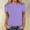 Purple, variant on Tawop Shirts for Women Womens Tee Shirts Round Neck Short Sleeve Solid Green L(Us:8)