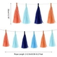 thumbnail image 2 of Uxcell 20Pcs Orange,Light Orange,Light Blue,Dark Blue Tassel Garland Banner w Rope for Wedding Birthday Party Decoration, 2 of 6