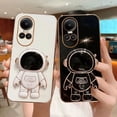 thumbnail image 2 of Funda De Teléfono Electrochapada A Prueba De Golpes Para OPPO Reno 10 Pro + 10 8T 5G 4G 7Z 5G Soporte De Astronauta Lindo, 2 of 4