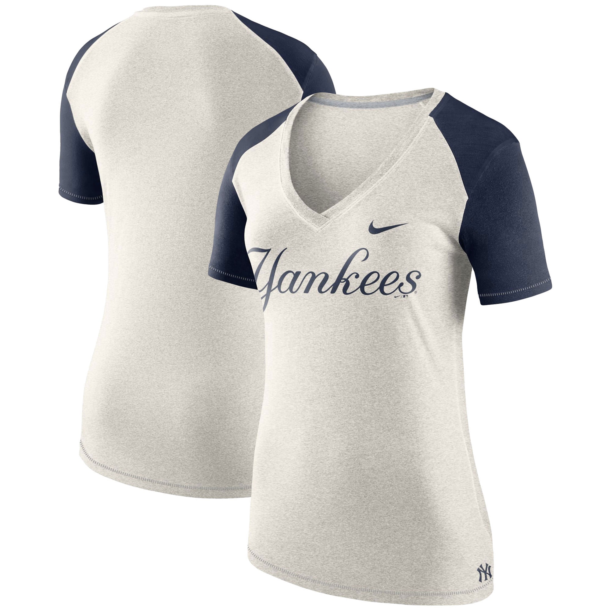 New York Yankees Nike Women's V Fan TShirt Gray