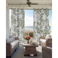 thumbnail image 6 of Sage Green Flower Blackout Curtains for Bedroom Living Room Darkening Curtains 63 Inches Long Vintage Country Rose Leaf Floral Window Curtain 2 Panels Set Window Treatment Grommet Drapes 42"x63", 6 of 9