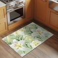 thumbnail image 2 of Spring Flower Area&nbsp;Rug 2x3ft Vintage Watercolor White Floral Green Leaf Plant Non-Slip&nbsp;Washable Square&nbsp;Rugs Soft Felt Indoor Floor Mat for Bedroom Kitchen Living Room Bathroom, 2 of 9