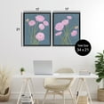 thumbnail image 3 of Stupell Industries Posies over Dusty Grey 2 Piece Black Framed Floater Canvas Set design by Grace Popp, 21 x 17, 3 of 9