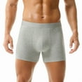 thumbnail image 2 of Men's Boxer Underwear U-shape Cotton Stylish Breathable Boxer Briefs(Gray,5XL), 2 of 3