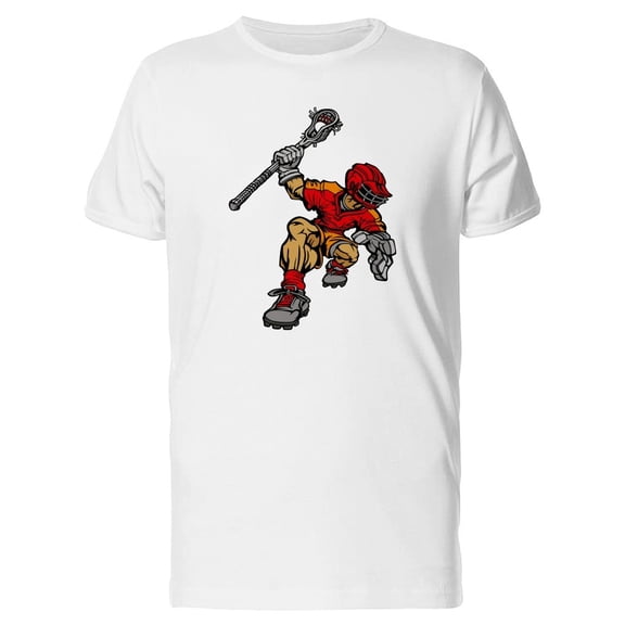 Lacrosse Player Cartoon Tee Men's -Image by Shutterstock
