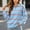 Light Blue, variant on Fall Sweaters for Women Striped Half Zip Long Sleeve Collared Pullover Color Block Striped Casual Loose Fit Knit Top for Daily Wear