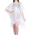 thumbnail image 2 of Wyobmus Women Metallic Shawl Warps Lightweight Kimono Beach Swimsuit Cover Ups Sun Protection Cardigan Summer Scarfs B-White, 2 of 3
