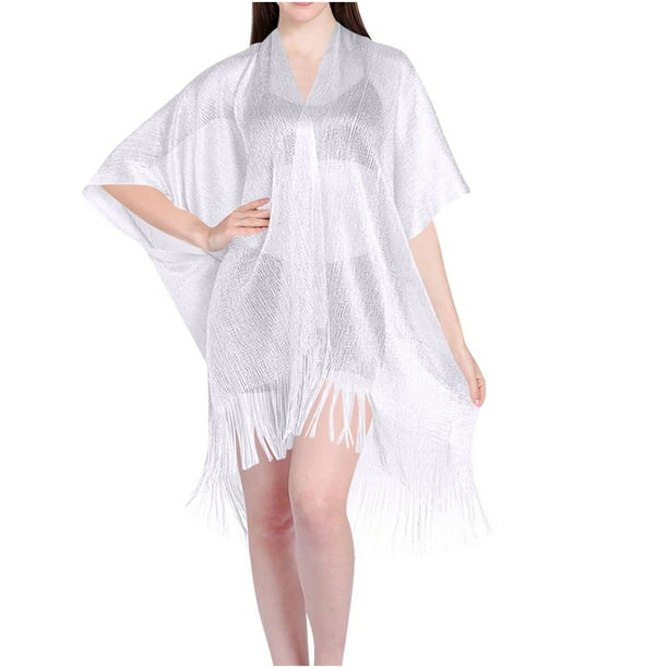 Vestido de mujer con cuello en V y manga larga con estampado de Wraps