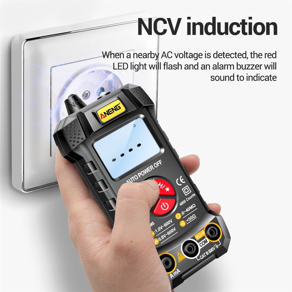 Miulika Multifunction Multimeter LCD Multimeter Diaplay 4000 Counts Digital Auto-Ranging Multimeter NCV Auto-Ranging Portable for Current