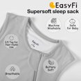 thumbnail image 4 of Saco de Dormir para Bebé EasyFi de Rayón de Bambú 0.5 Tog Ligero, 4 of 7