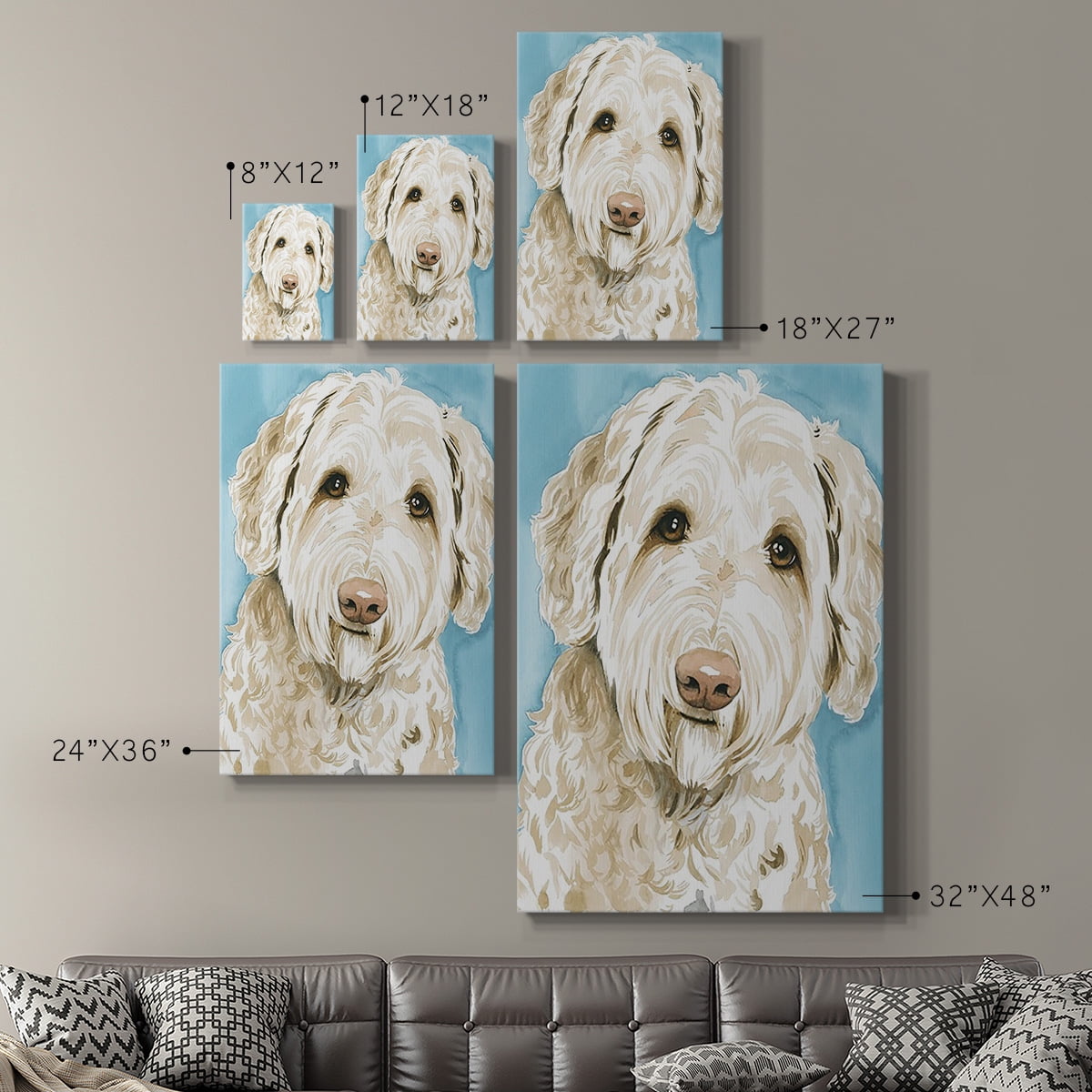 Labradoodle I Premium Gallery Wrapped Canvas - Ready to Hang