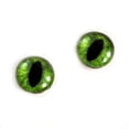 thumbnail image 3 of Dark Lime Green Cat Glass Eyes, 3 of 6