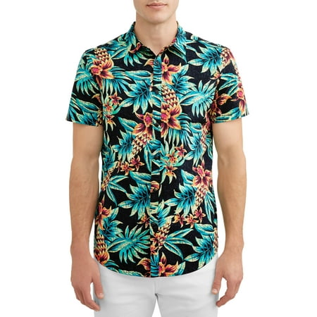 George Young Mens Short Sleeve Printed Shirt, up to Size 3XL