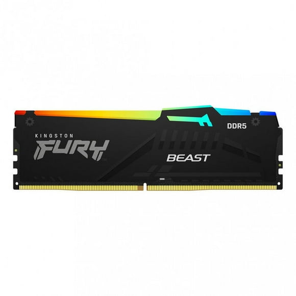 Memoria RAM DDR5 16GB 5600MT/s KINGSTON FURY BEAST RGB 1x16GB negro Kingston KINGSTON FURY BEAST RGB