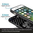 thumbnail image 3 of Compatible with iPhone 8 Plus Case, Pattern Design Hard PC Back Cover Non-Slip Soft TPU Protective Case for iPhone 8 Plus for Women 5.5inch-A2-Retro Sunflower Flag, 3 of 5