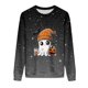 thumbnail image 4 of Heisall Womens Hoodies Halloween-themed Sparkling Print Round Neck Long Sleeve Fleece-lined Casual Sporty Fashion Sweatshirts, 4 of 9