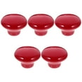 thumbnail image 5 of Kesenlong Round door knob 5pcs Durable Round Ceramic Kitchen Cupboard Cabinet Drawer Door Knobs Pull Handles - Size S (Red), 5 of 9