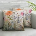 thumbnail image 3 of JEUXUS  Christian Bible Verse Grow in Grace Watercolor Wildflower Throw Pillow Cover Pillowcase for Couch Bed Sofa,Christian Gifts, 3 of 5