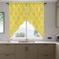 thumbnail image 4 of Yellow Plaid Swag Valances for Windows 2 Pack Retro Country Moroccan National Geometrical Plaid Swag Kitchen Curtains 36 Inches Long Rod Pocket Short Window Treatment for Kitchen Bathroom 36"x36", 4 of 9