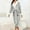 Gray, variant on Sakmal Flannel Womens Robes Fleece Long Length Kimono Bathrobe for Women Cozy Black Womens Robe with Pockets