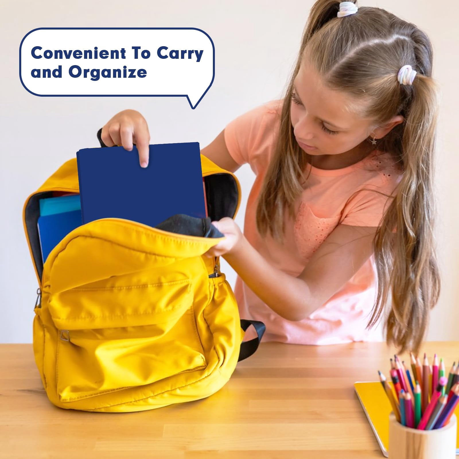 Plastic 2 Pocket Folders With Prongs  30 Pack Heavyweight Letter Size Poly 3 Metal Fastener Clips (blue)