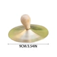 thumbnail image 2 of Education Puzzle Toy Wooden Brass Cymbals 9 Cm for Kids – Brass Percussion Instrument Set 2PCS, 2 of 5