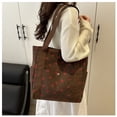 thumbnail image 2 of Guardurnaity Bolso tote de pana rosa con cremallera y estampado de para llevar al hombro, bolso tote pequeño con cremallera. Bolsas de mensajero y de hombro D, 2 of 6