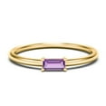 thumbnail image 1 of East-West Stackable Baguette Birthstone Ring - Amethyst (February), 1 of 5