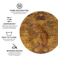 thumbnail image 3 of Lsque Vintage Map Pattern 4" Drink Coasters Set of 4, PVC Leather Absorbent Coasters, Table Coaster Set Decorative Coffee Cup Coasters Housewarming Gift -Round Shape, 3 of 6