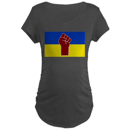 

CafePress - Ukrainian Flag With Fist Maternity T Shirt - Maternity Dark T-Shirt