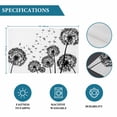 thumbnail image 6 of Dandelion Placemats Set of 6, Black White Modern Country Rustic Plants Placemats for Dining Table, Place Mats for Kitchen Tabletop, Waterproof Wipeable Dining Table Mats Set, 6 of 9