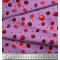 thumbnail image 2 of Soimoi Modal Satin Fabric Raspberry,Strawberry & Cherry Fruits Printed Fabric 1 Yard 42 Inch Wide, 2 of 3