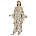 thumbnail image 3 of Moomaya Kimono Maxi Dress Printed Long Kaftan For Women Cover-Up Caftan Beach Resort Dress, 3 of 7