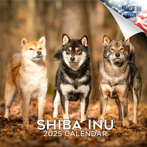 2025 2026 Shiba Inu Calendar - Dog Breed Monthly Wall Calendar - 12 x 24 Open - Thick No-Bleed Paper - Giftable - Academic Teacher's Planner Calendar Organizing & Planning - Made in USA